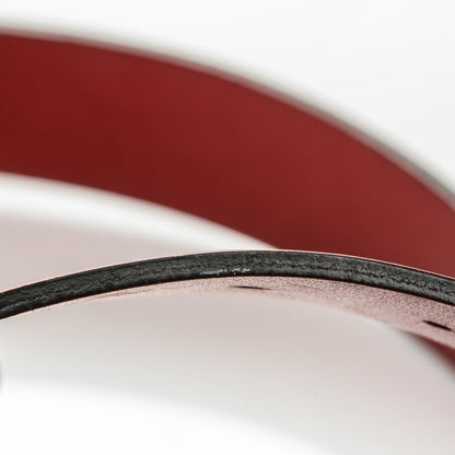 Gucci Selleria Calfskin Nickel Interlocking G 37mm Belt 95 38 Rosso 6 of 6