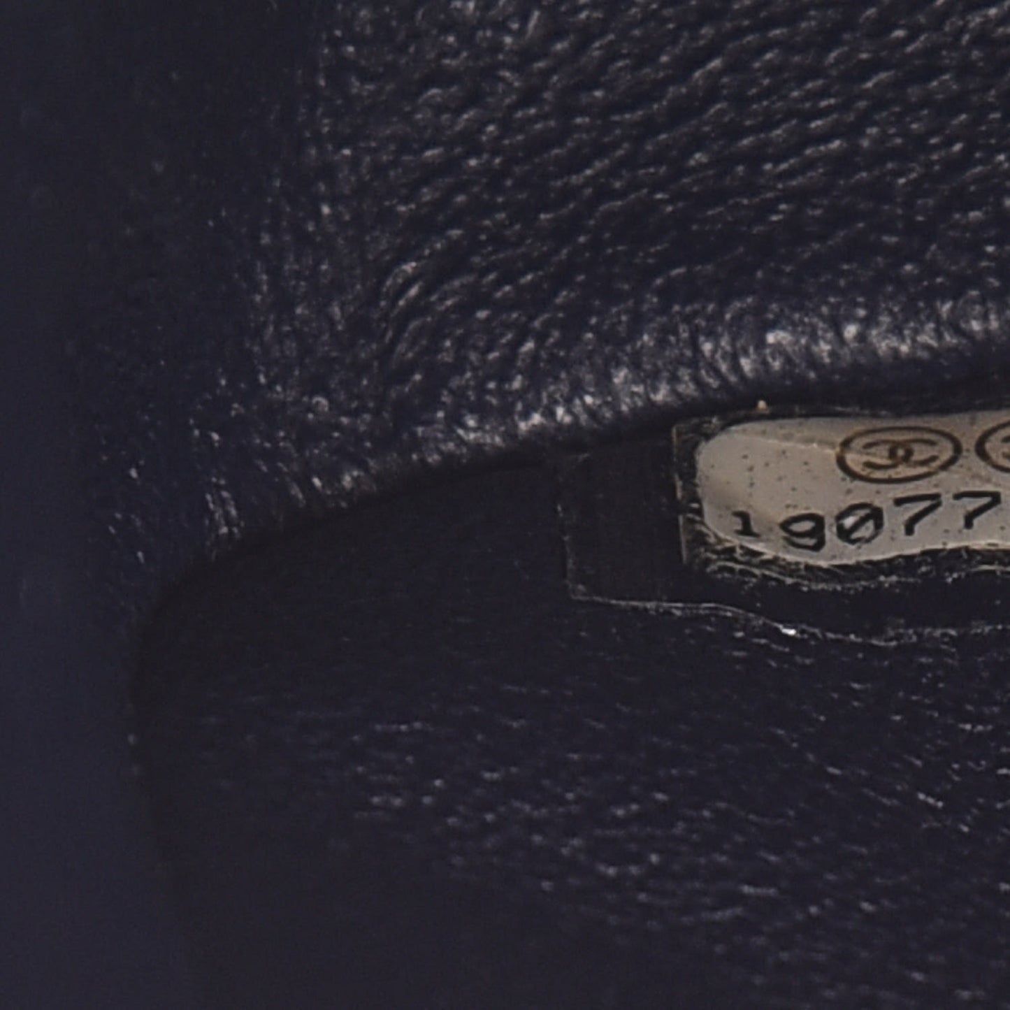 Caviar Quilted Medium Double Flap Dark Blue