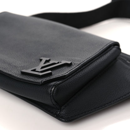 Louis Vuitton Grained Calfskin Aerogram Takeoff Sling Black 8 of 8