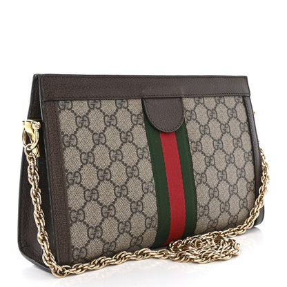 Gucci GG Supreme Monogram Web Small Ophidia Chain Shoulder Bag Brown 3 of 15