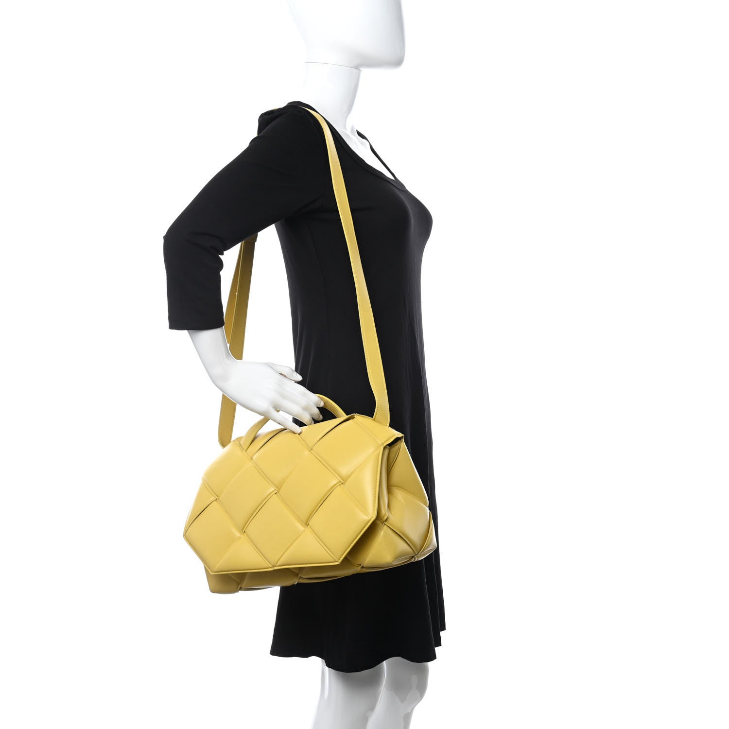 Bottega Veneta Nappa Intreccio Padded Top Handle Shoulder Bag Corn 2 of 11