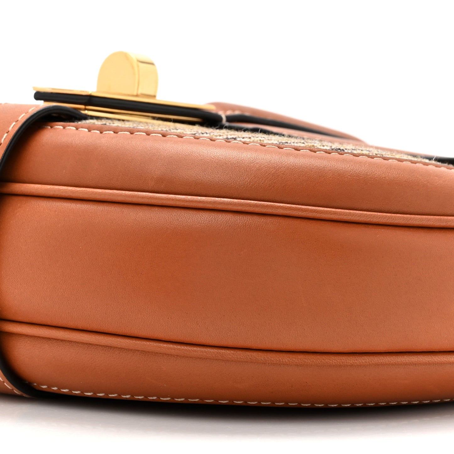 Natural Calfskin Tweed Besace Small 16 Tan