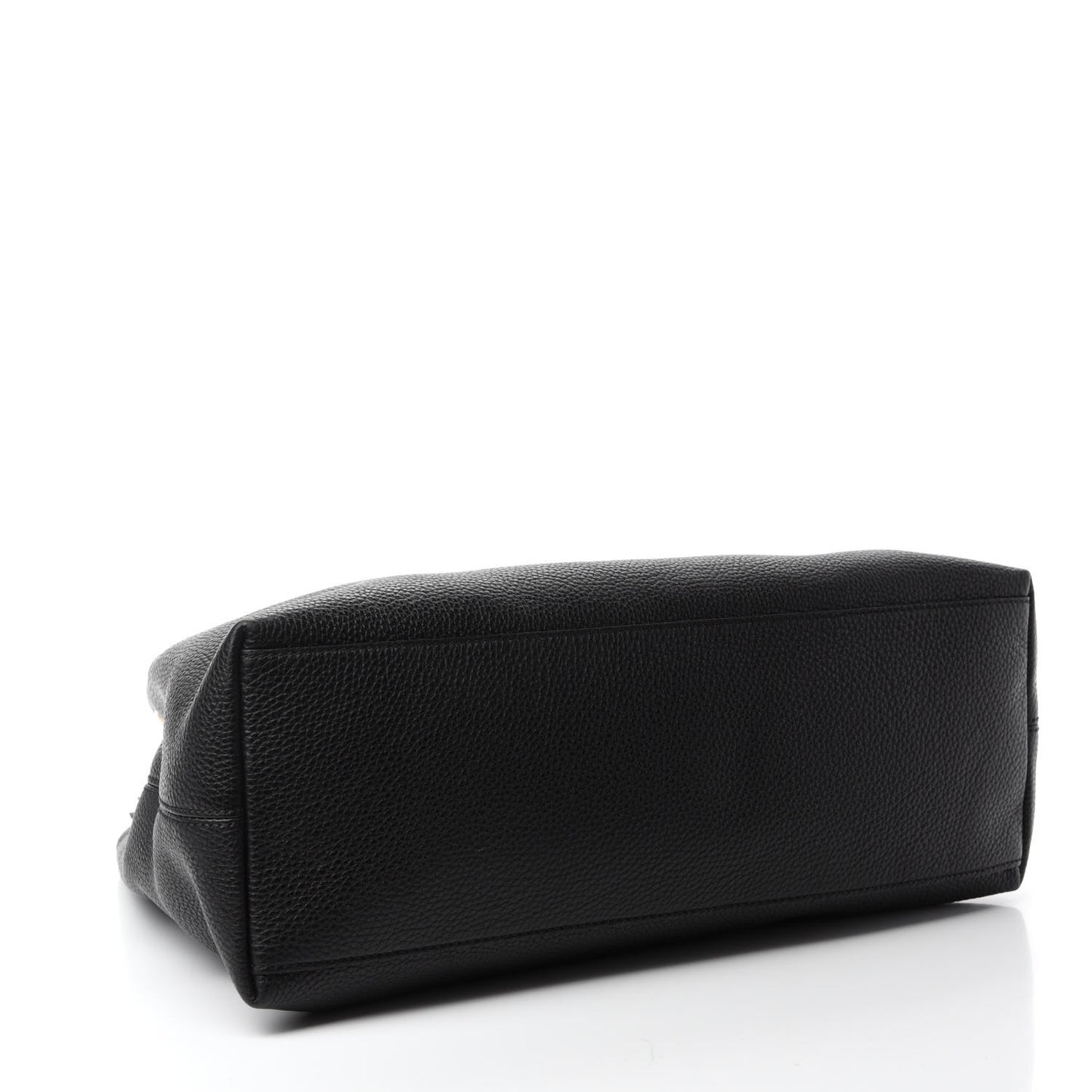 Pebbled Calfskin Medium Soho Chain Shoulder Bag Black