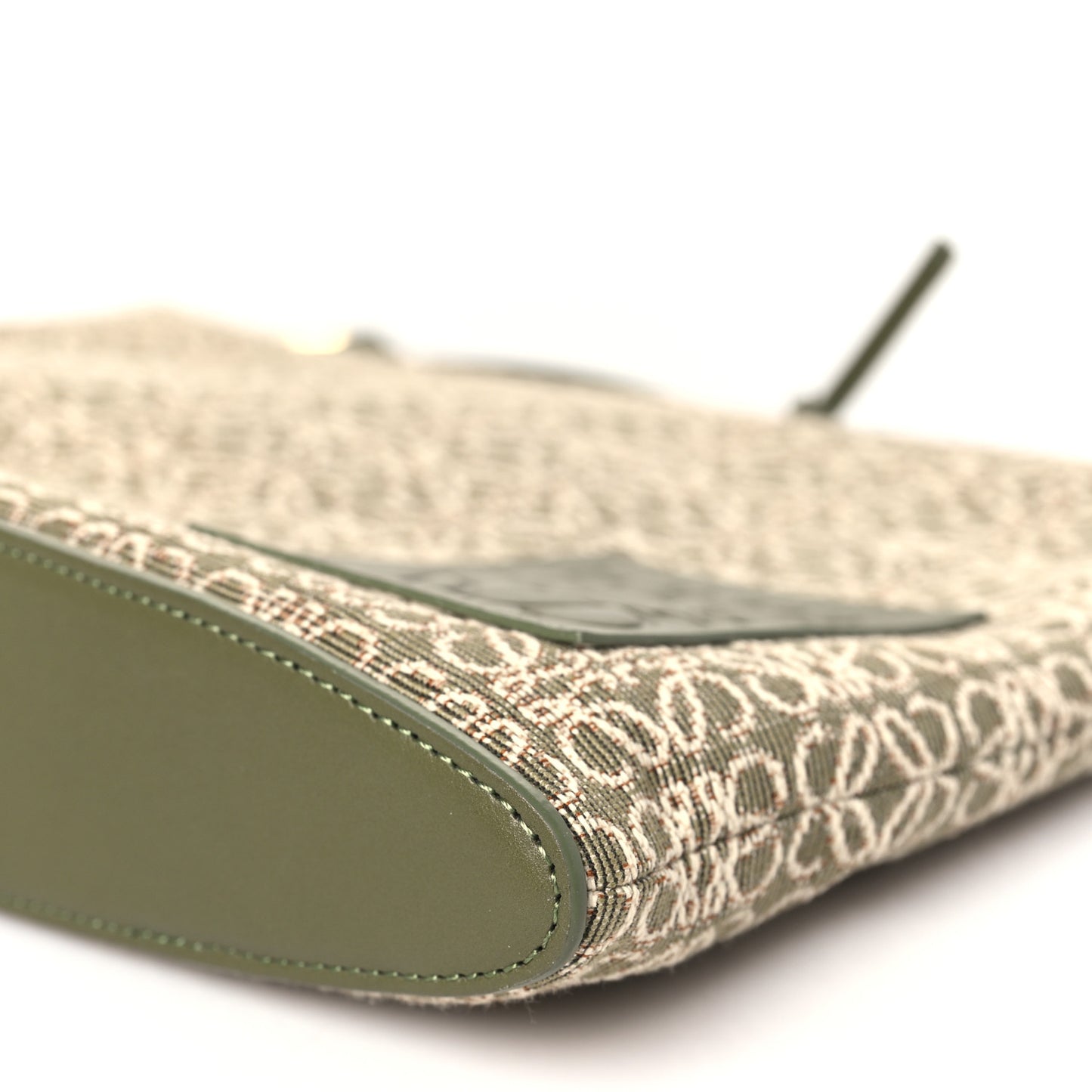 Jacquard Anagram Calfskin Clutch Avocado Green