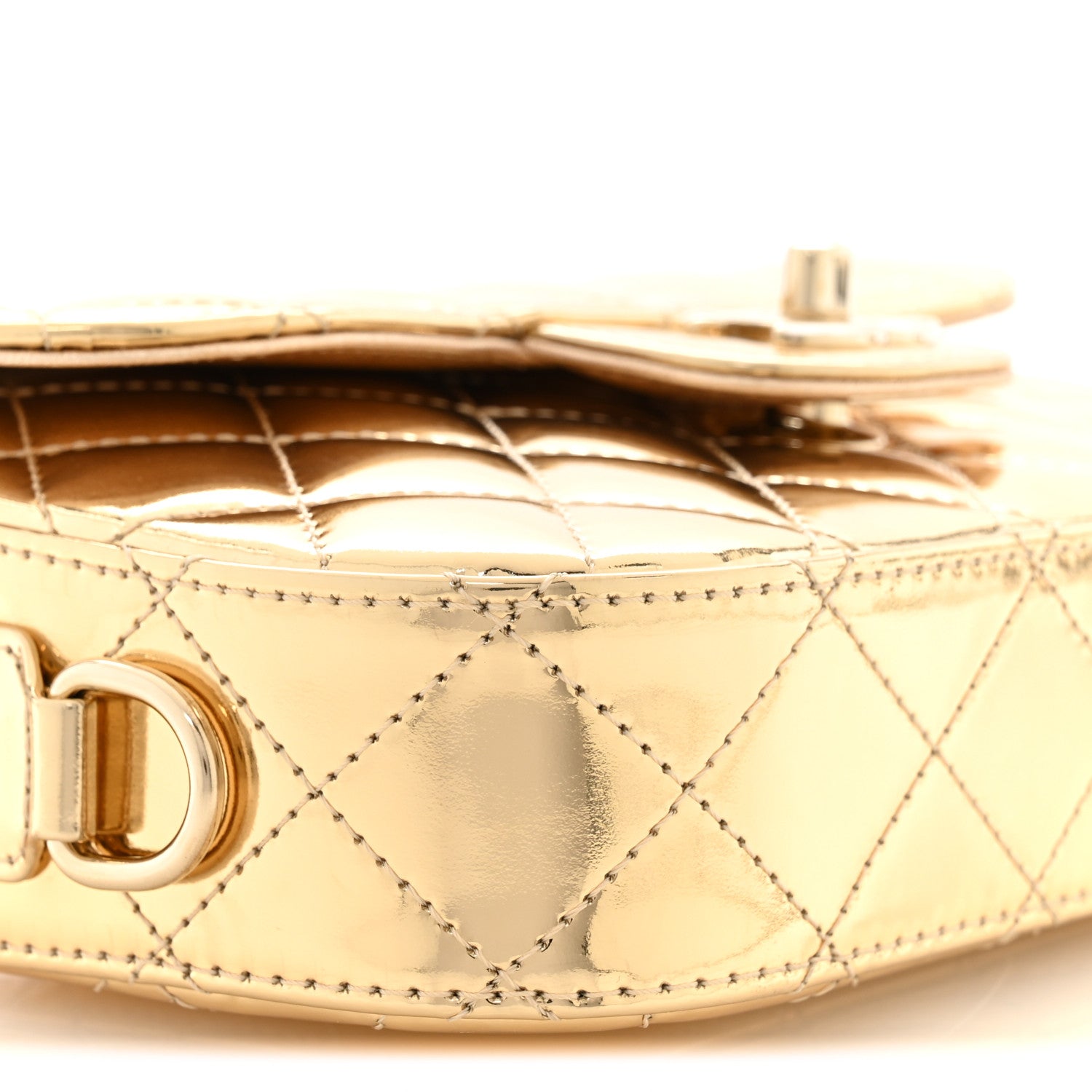 Chanel Mirror Calfskin Metallic Calfskin Quilted Hollywood