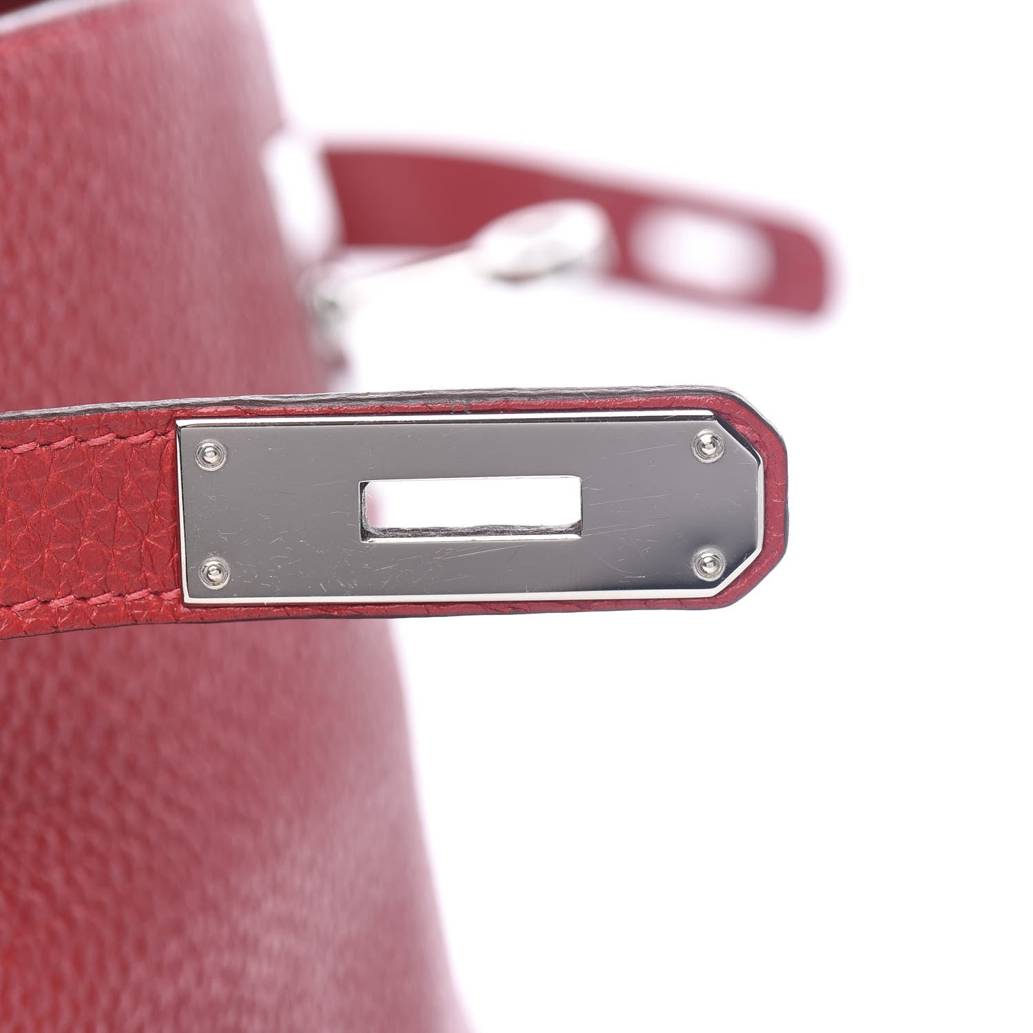 Hermes Taurillon Clemence Retourne Kelly 35 Rouge Casaque 19 of 34
