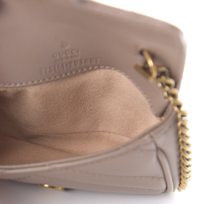 Gucci Calfskin Matelasse Heart GG Marmont 2.0 Coin Purse On A Chain Porcelain Rose 5 of 10