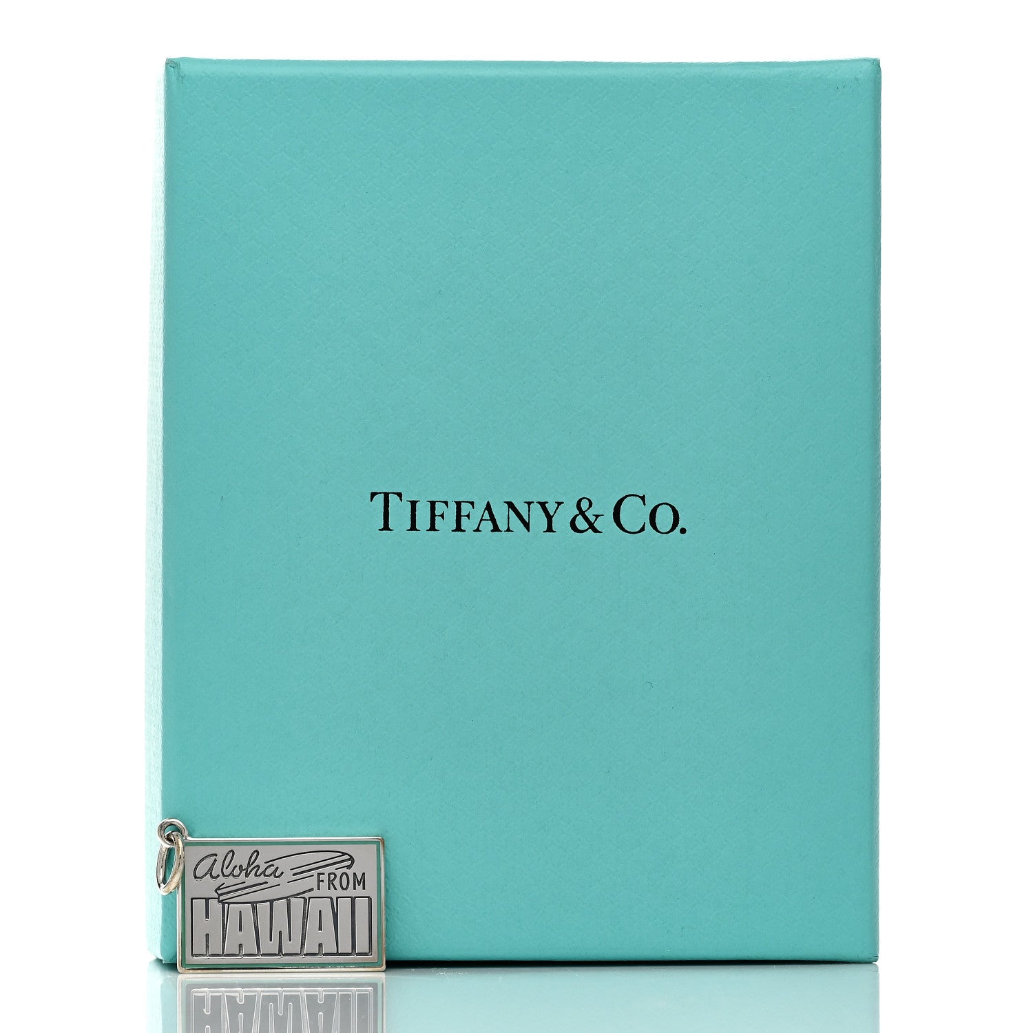 Tiffany Sterling Silver Enamel Hawaii Postcard Charm Blue 4 of 4