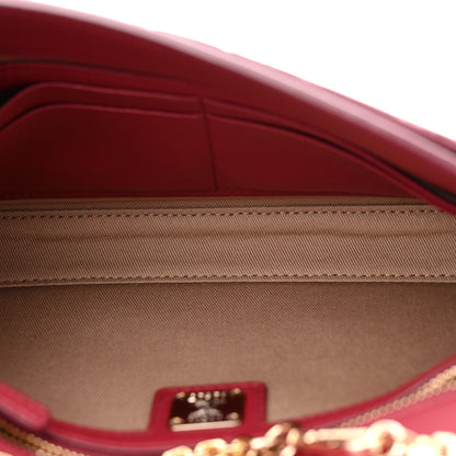 MCM Calfskin Ottomar Monogram Medium Millie Crossbody Bag Ruby Red 5 of 11