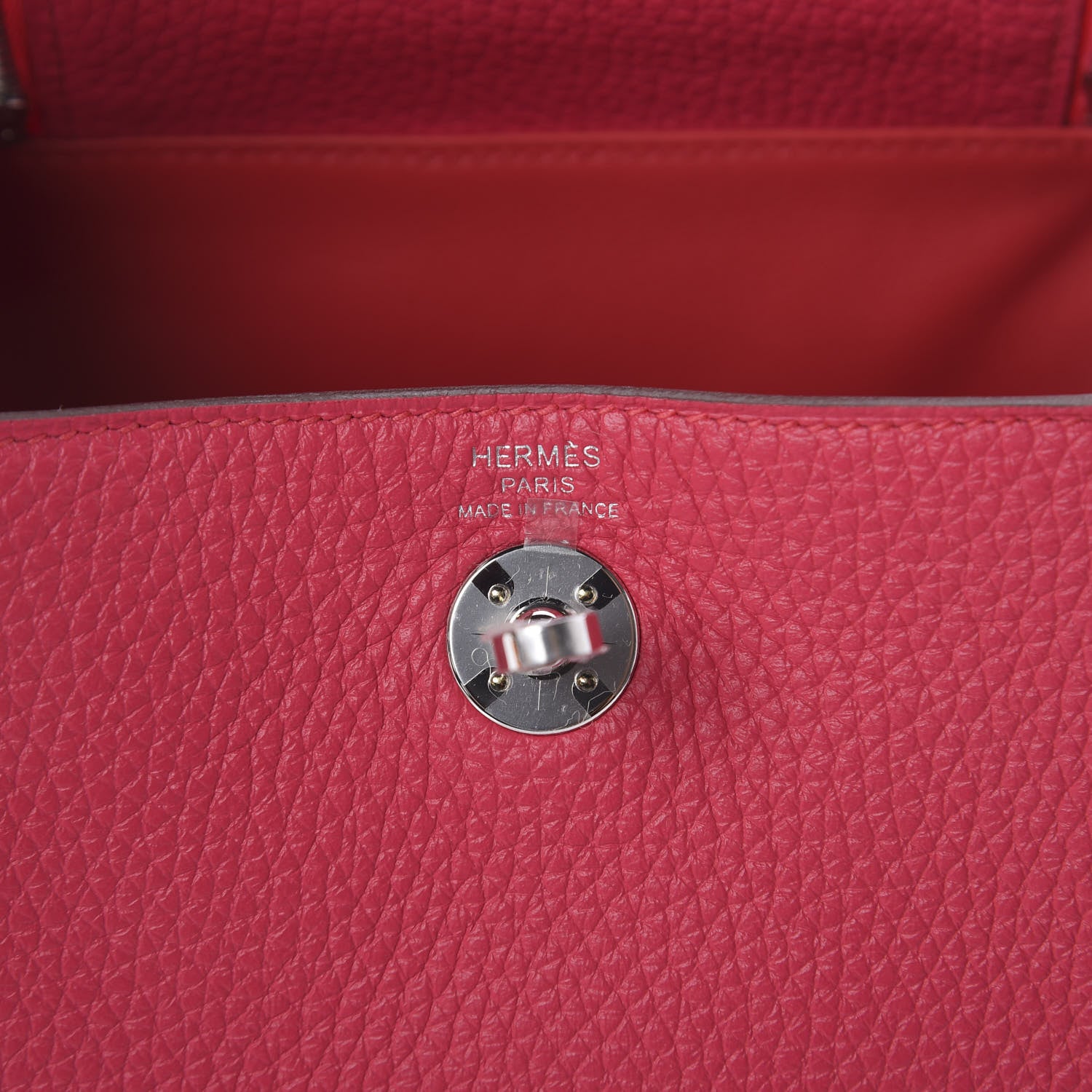 Hermes Taurillon Clemence Mini Lindy 20 Rose Extreme 7 of 7