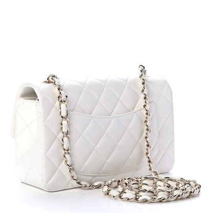 Chanel Lambskin Quilted Mini Rectangular Flap White 2 of 4