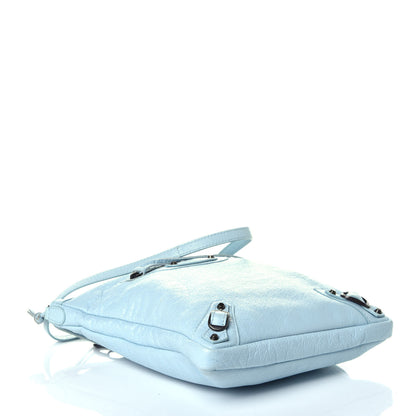 Balenciaga Agneau Classic Hardware Flat Crossbody Bleu Dragee 4 of 9