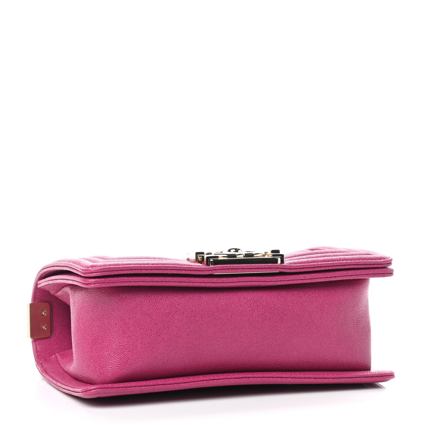 Caviar Quilted Small Boy Flap Fuchsia