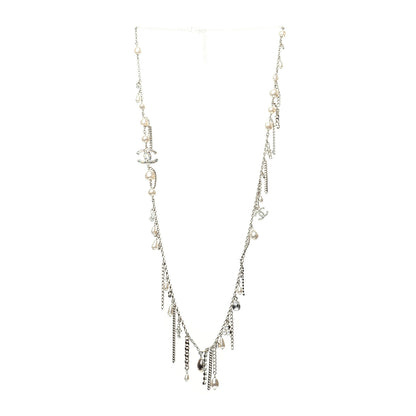 Chanel Pearl Crystal CC Long Necklace Gold 3 of 6