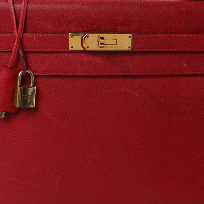 Hermes Courchevel Kelly Sellier 32 Rouge Vif 8 of 14