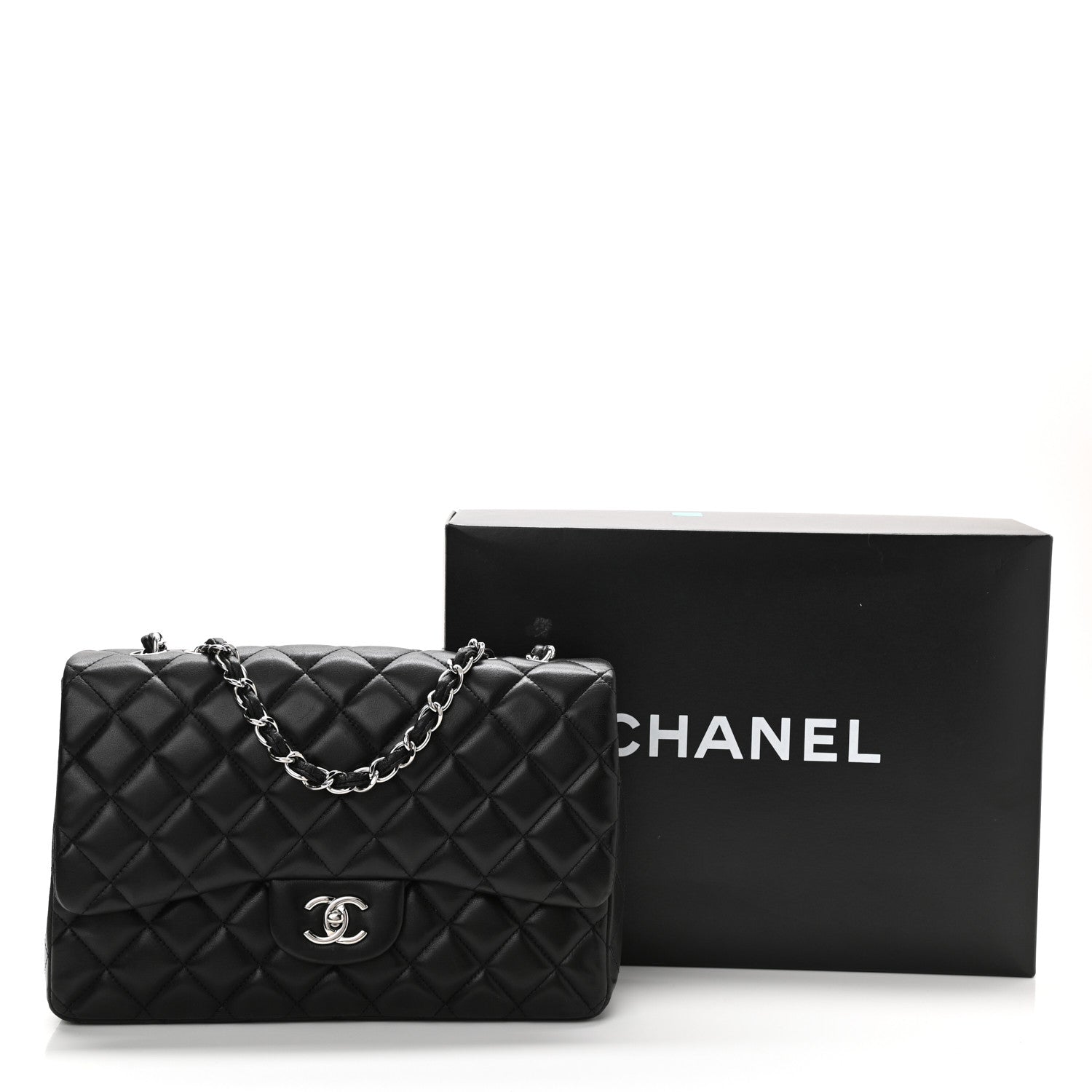Chanel Lambskin Quilted Jumbo Single Flap Black 9 of 9