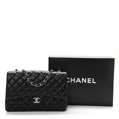 Chanel Lambskin Quilted Jumbo Single Flap Black 9 of 9
