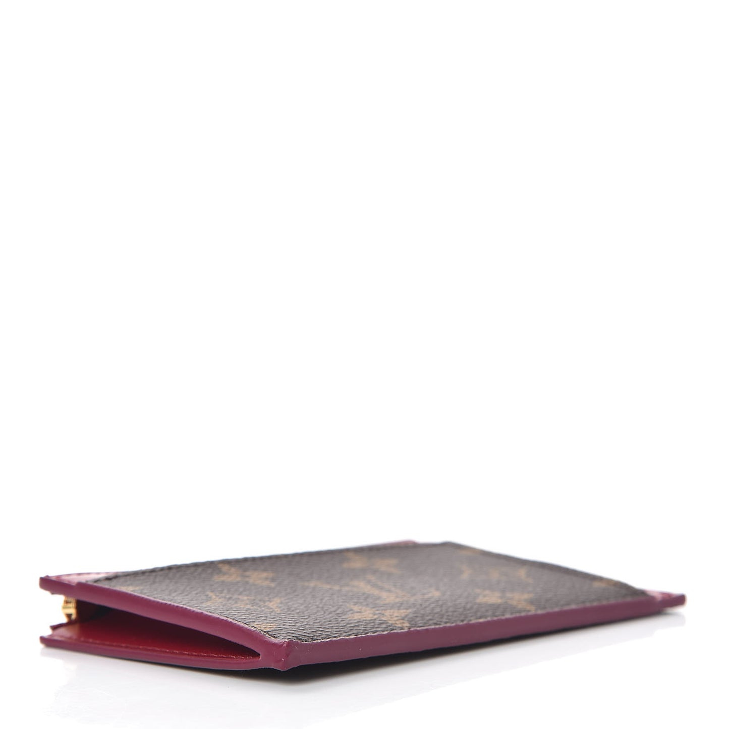 Monogram Zipped Card Holder Fuchsia