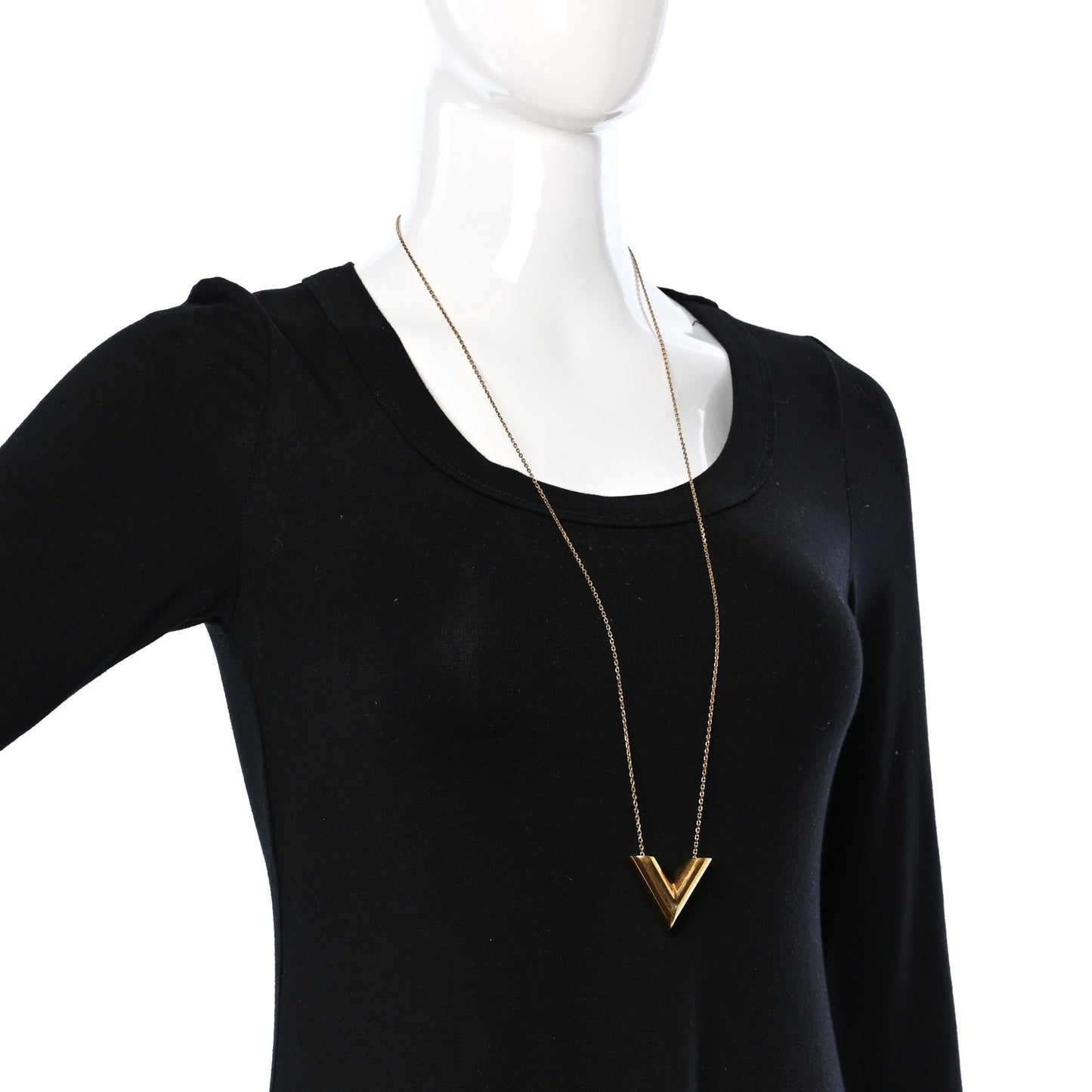 Brass Essential V Necklace Gold