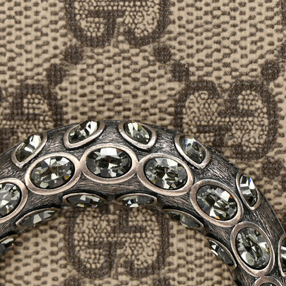Gucci GG Supreme Monogram Suede Crystal Small Dionysus Shoulder Bag Beige Ebony Taupe 14 of 16