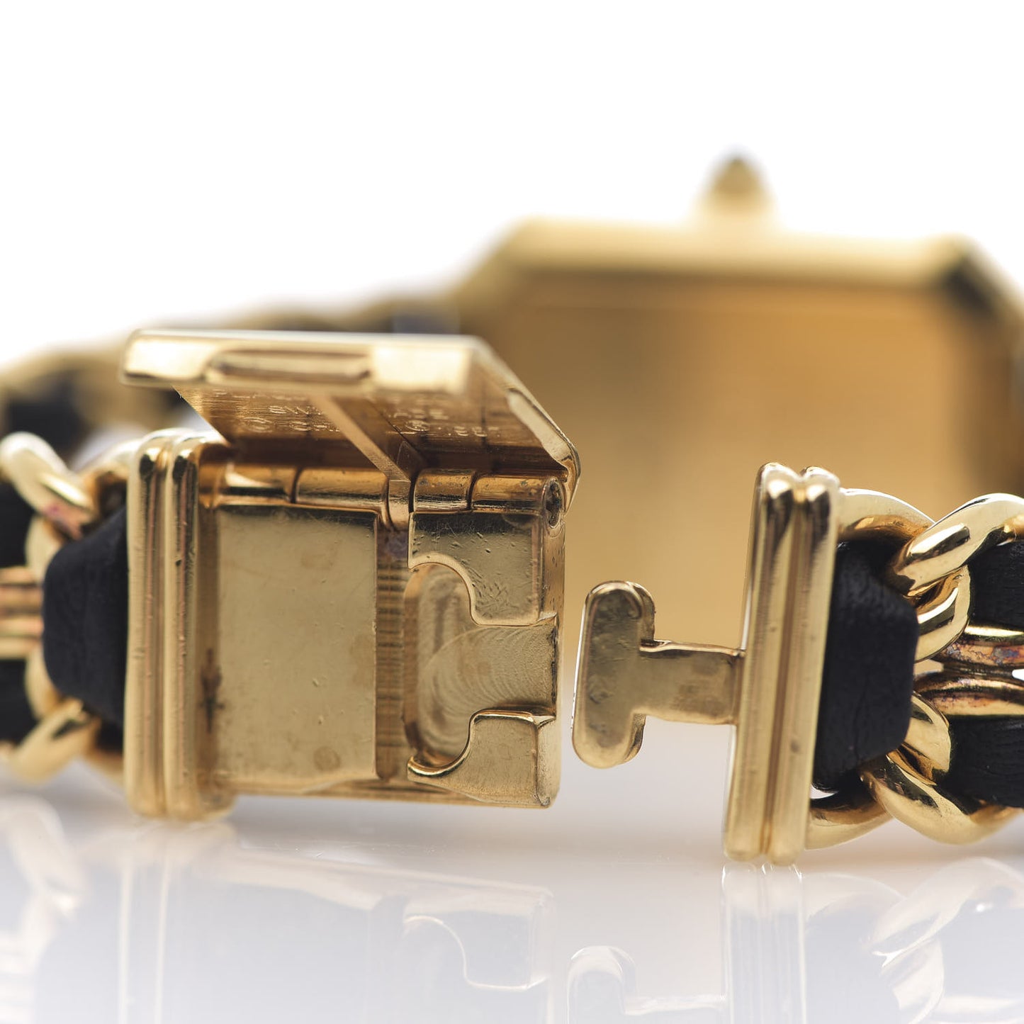 Stainless Steel Lambskin 20mm Chain Premiere Quartz Watch Gold M