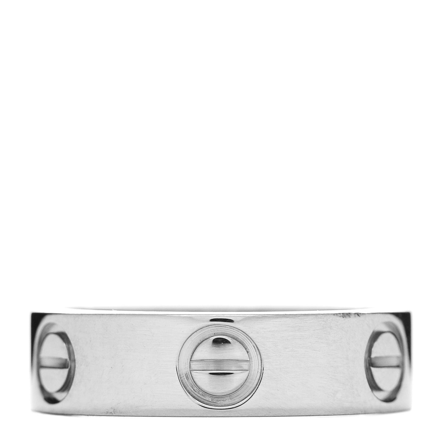 18K White Gold 5.5mm LOVE Ring 54 6.75