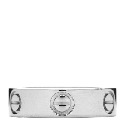 Cartier 18K White Gold 5.5mm LOVE Ring 54 6.75 3 of 4