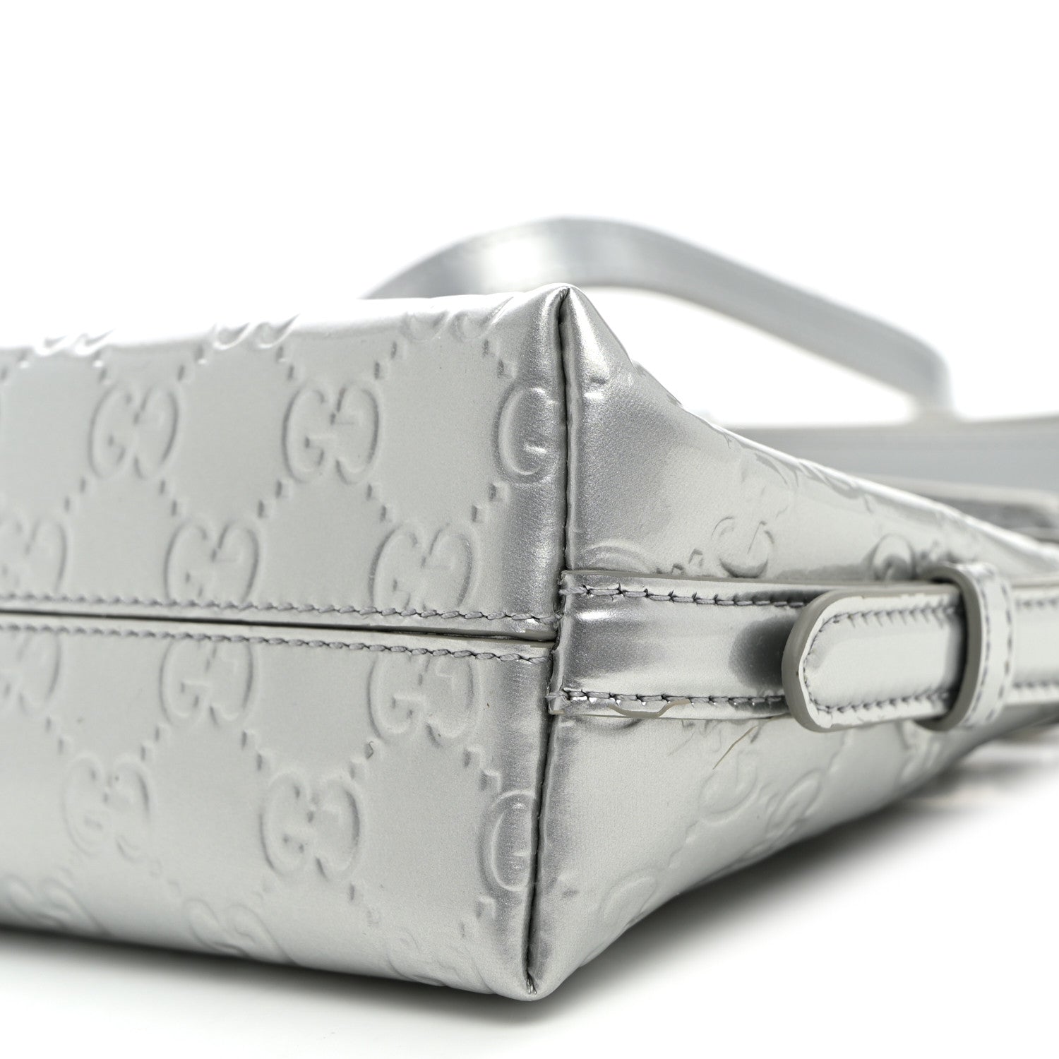 Gucci Shine Guccissima Emblem Small Shoulder Bag Silver 10 of 11