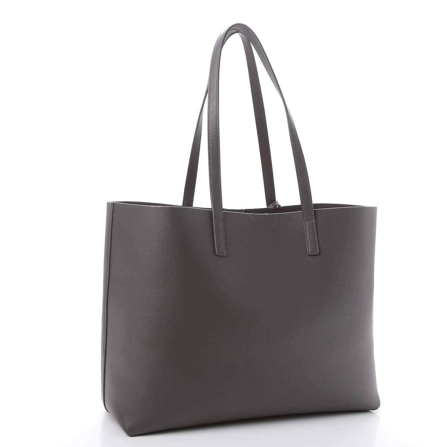 Saint Laurent Calfskin Large Shopping Tote Storm 4 of 14