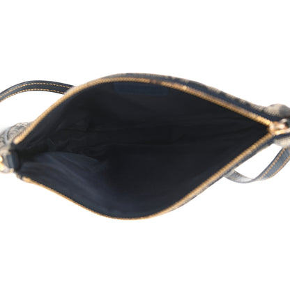 Christian Dior Monogram Mini Saddle Pochette Navy 5 of 12