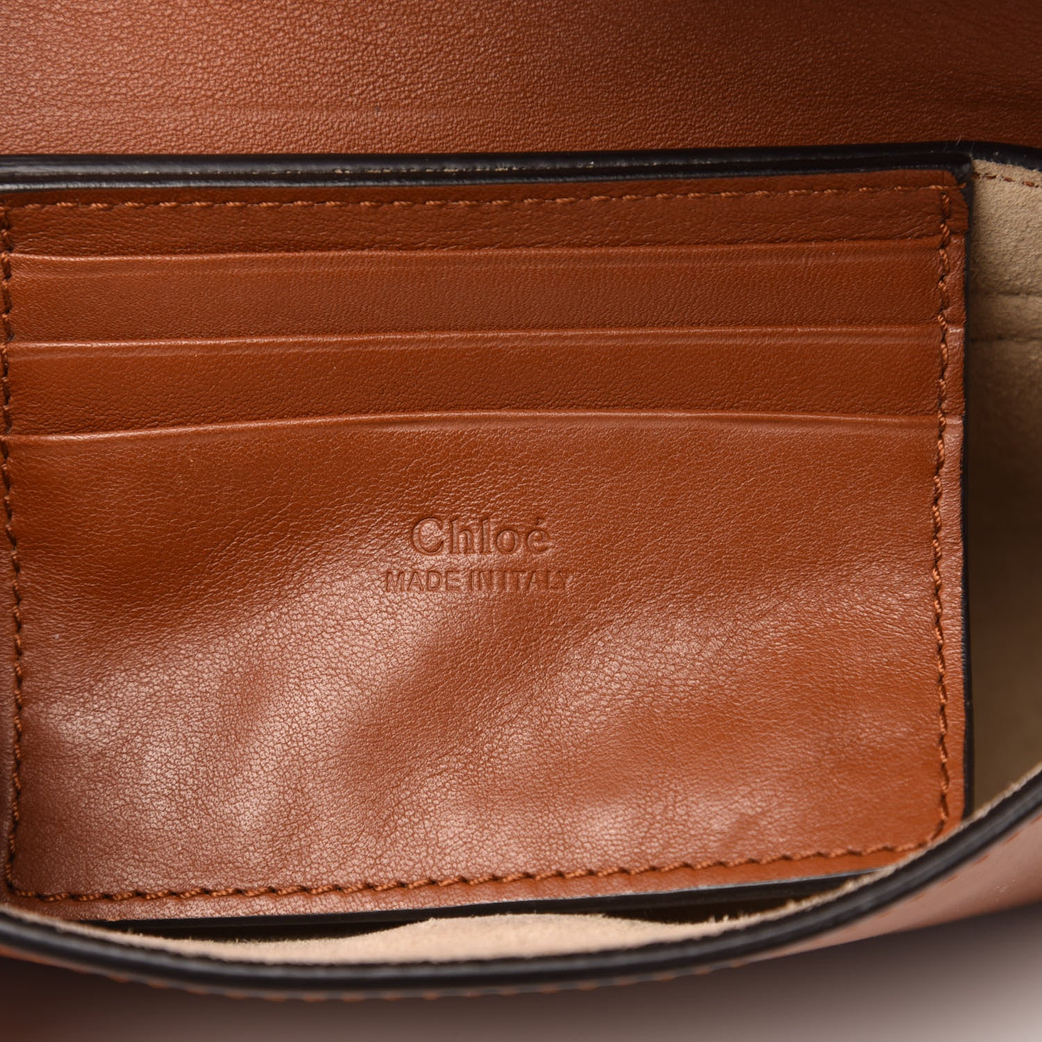 Chloe Suede Calfskin Mini Faye Shoulder Bag Tobacco 8 of 12