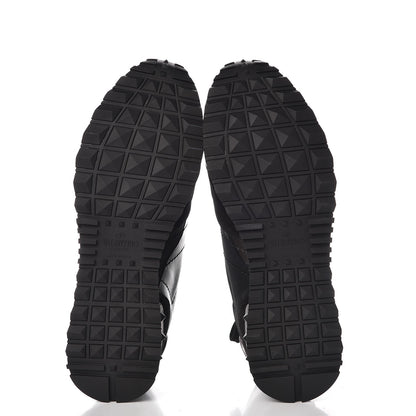 Valentino Garavani Nappa Suede Camouflage Mens Rockrunner Sneakers 42 Black Dark Rutenio 5 of 9