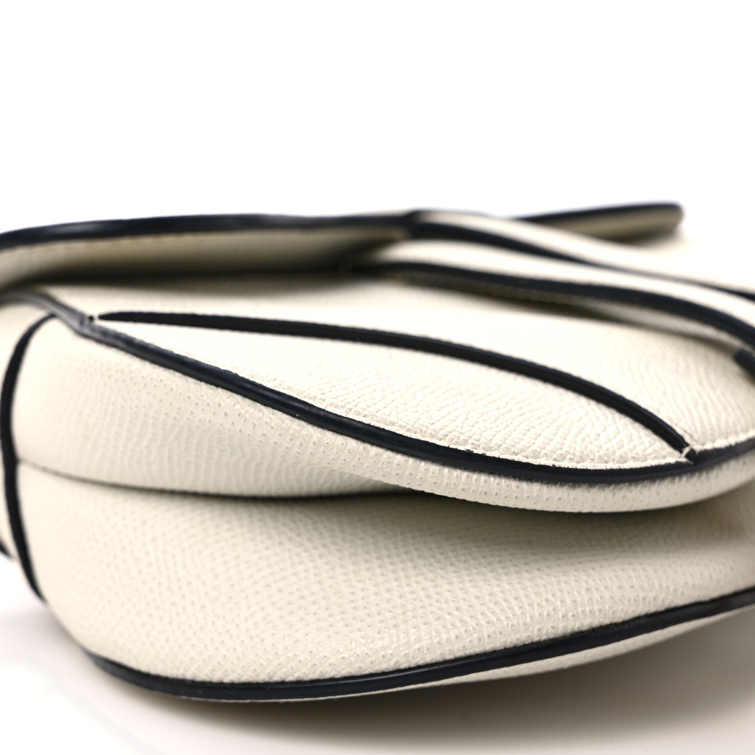 Christian Dior Grained Calfskin Mini Saddle Bag White 7 of 10
