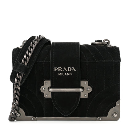 Prada Velvet Impuntu Cahier Bag Black 1 of 9