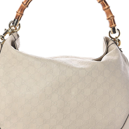 Gucci Guccissima Peggy Bamboo Top Handle Bag Ivory 8 of 10