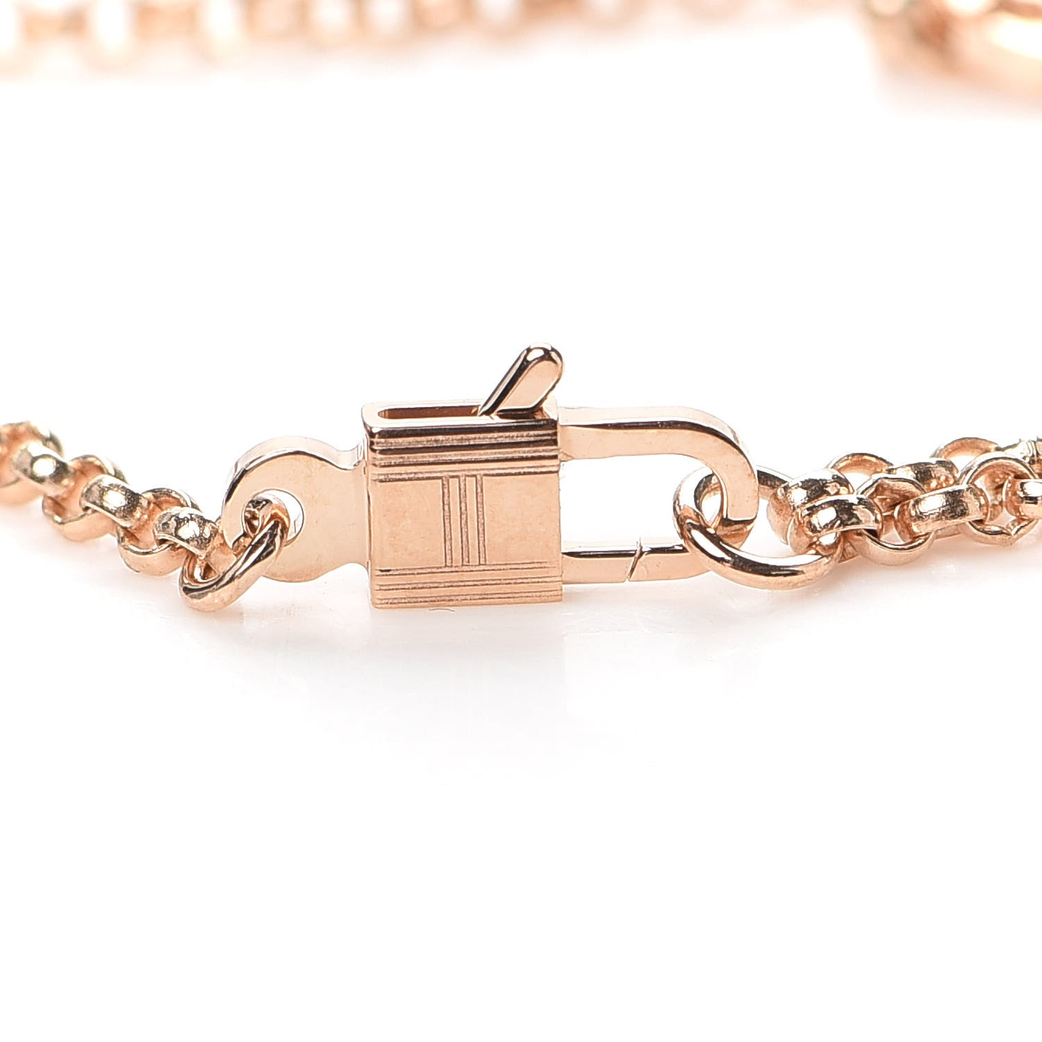 Hermes 18K Rose Gold PM Kelly Clochette Bracelet SH 4 of 6