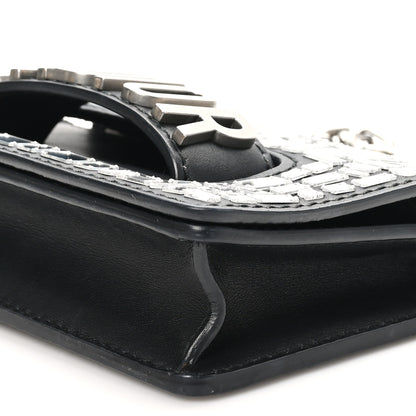 Christian Dior Smooth Calfskin Embroidered Mosaic of Mirrors Mini J'Adior Chain Flap Bag Black 9 of 9