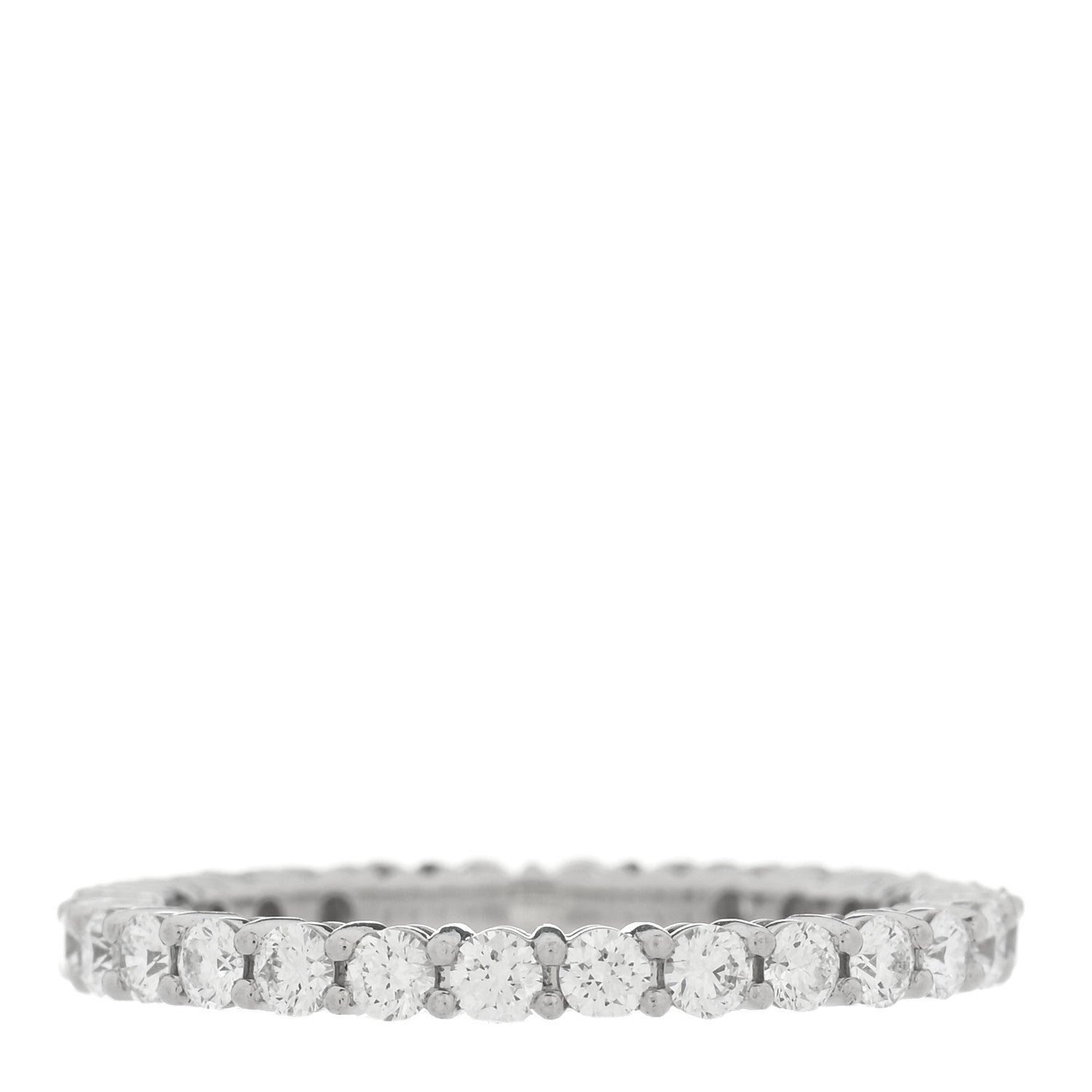 Tiffany Platinum Diamond 2.2mm Full Circle Forever Band Ring 53 6.25 3 of 4