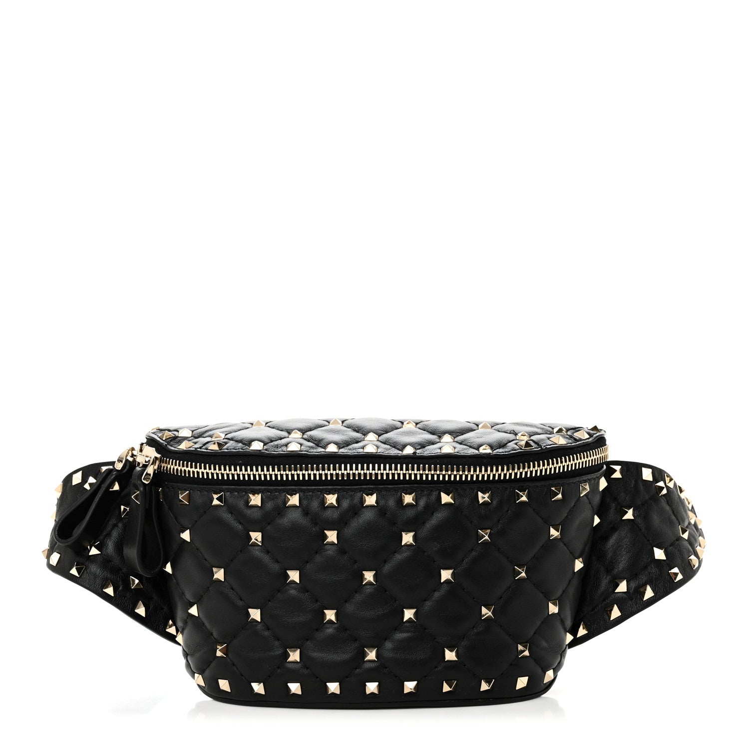 Valentino Garavani Nappa Rockstud Spike Belt Bag 85 Black 1 of 9