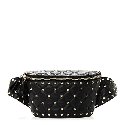 Valentino Garavani Nappa Rockstud Spike Belt Bag 85 Black 1 of 9