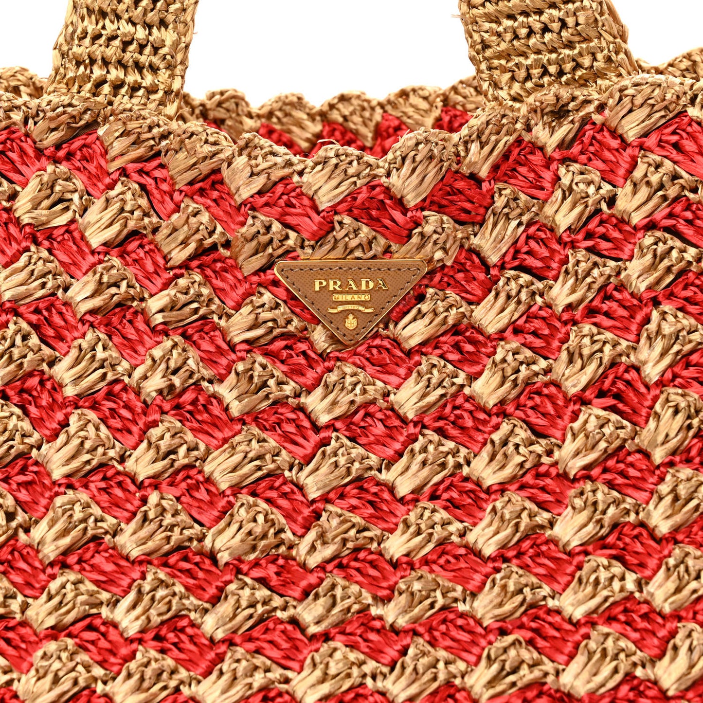 Raffia Crochet Large Tote Naturale Fuo