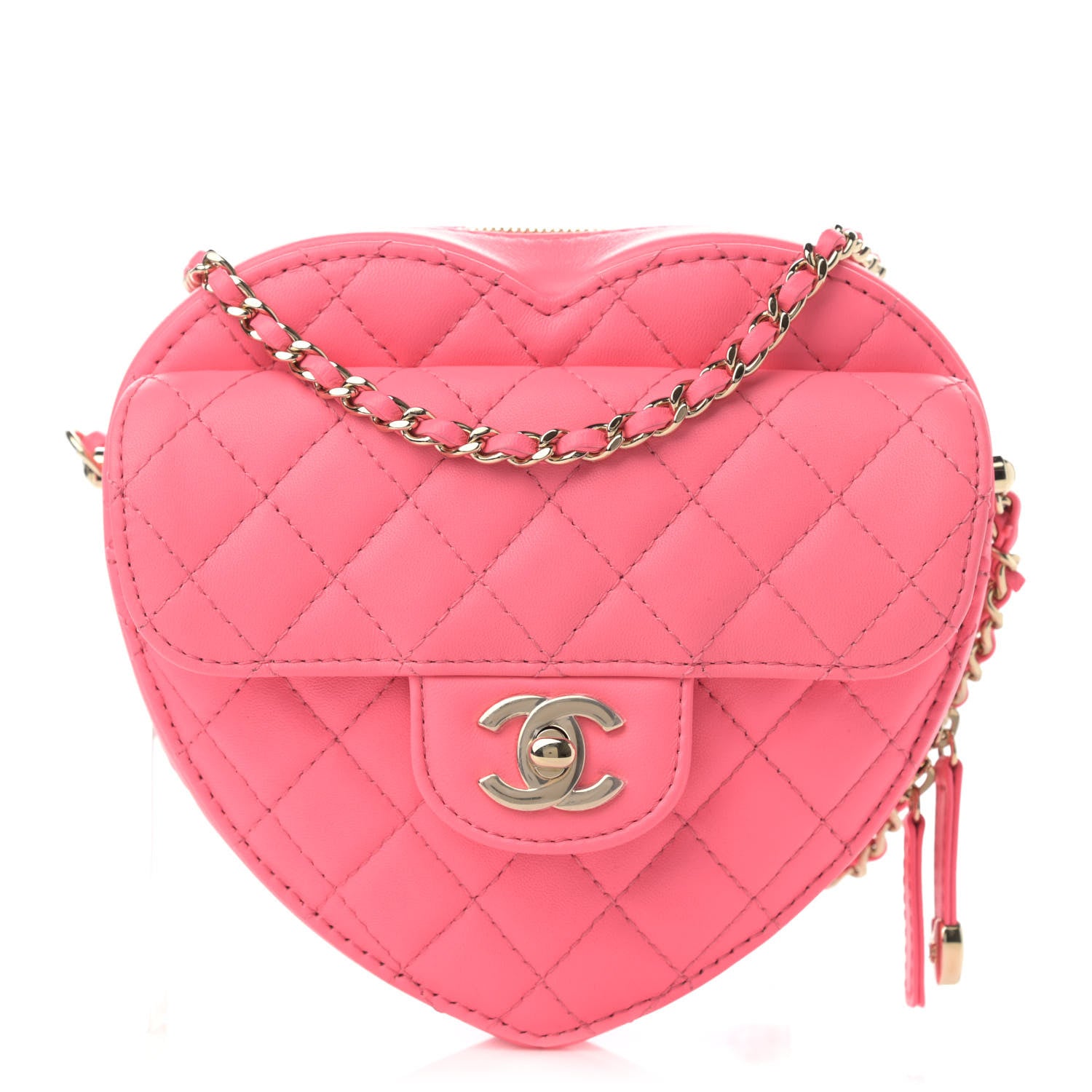 Chanel Lambskin Quilted CC In Love Heart Bag Pink 1 of 13