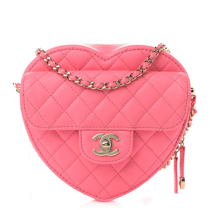 Chanel Lambskin Quilted CC In Love Heart Bag Pink 1 of 13