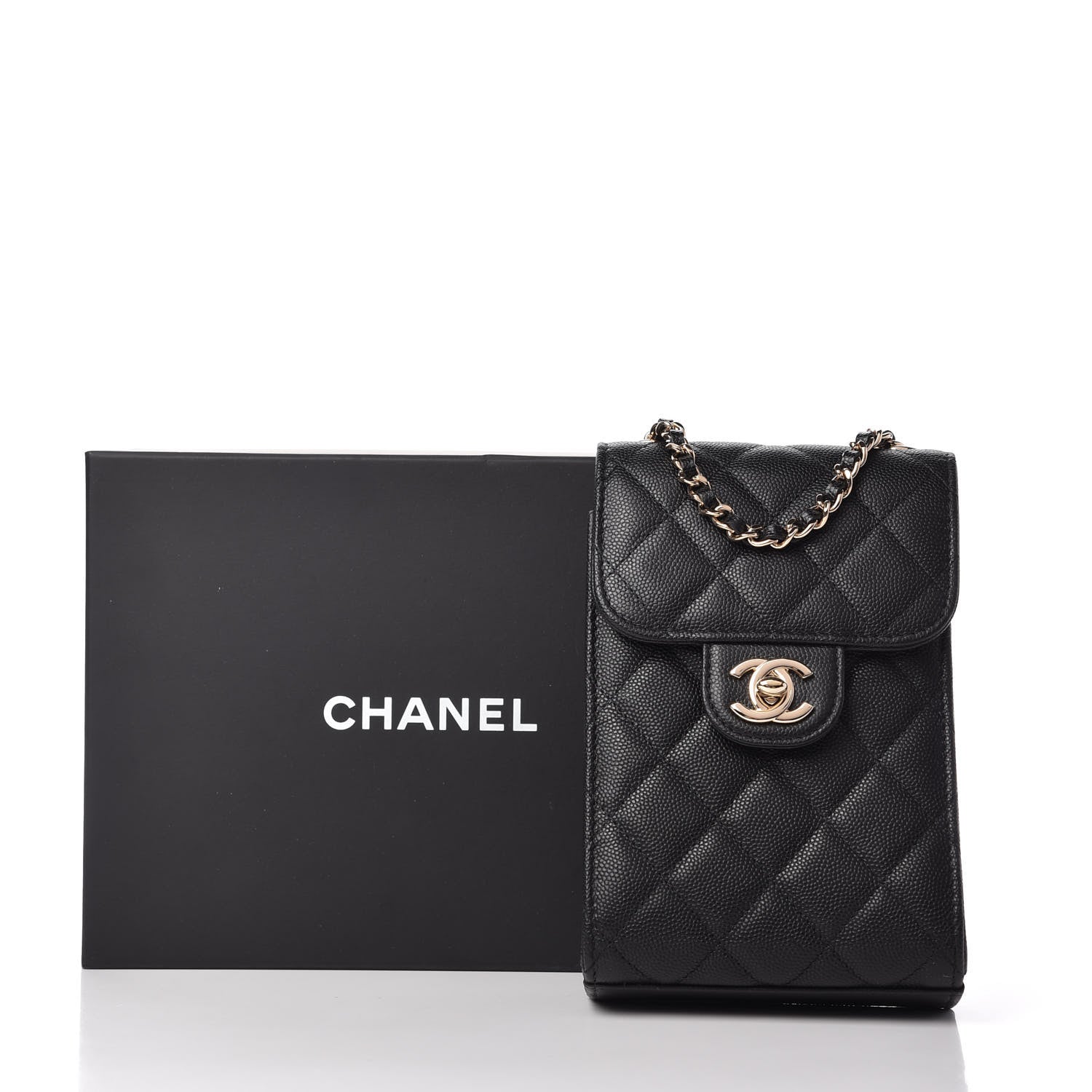 Chanel Caviar Quilted Classic Phone Holder Black 12 of 12
