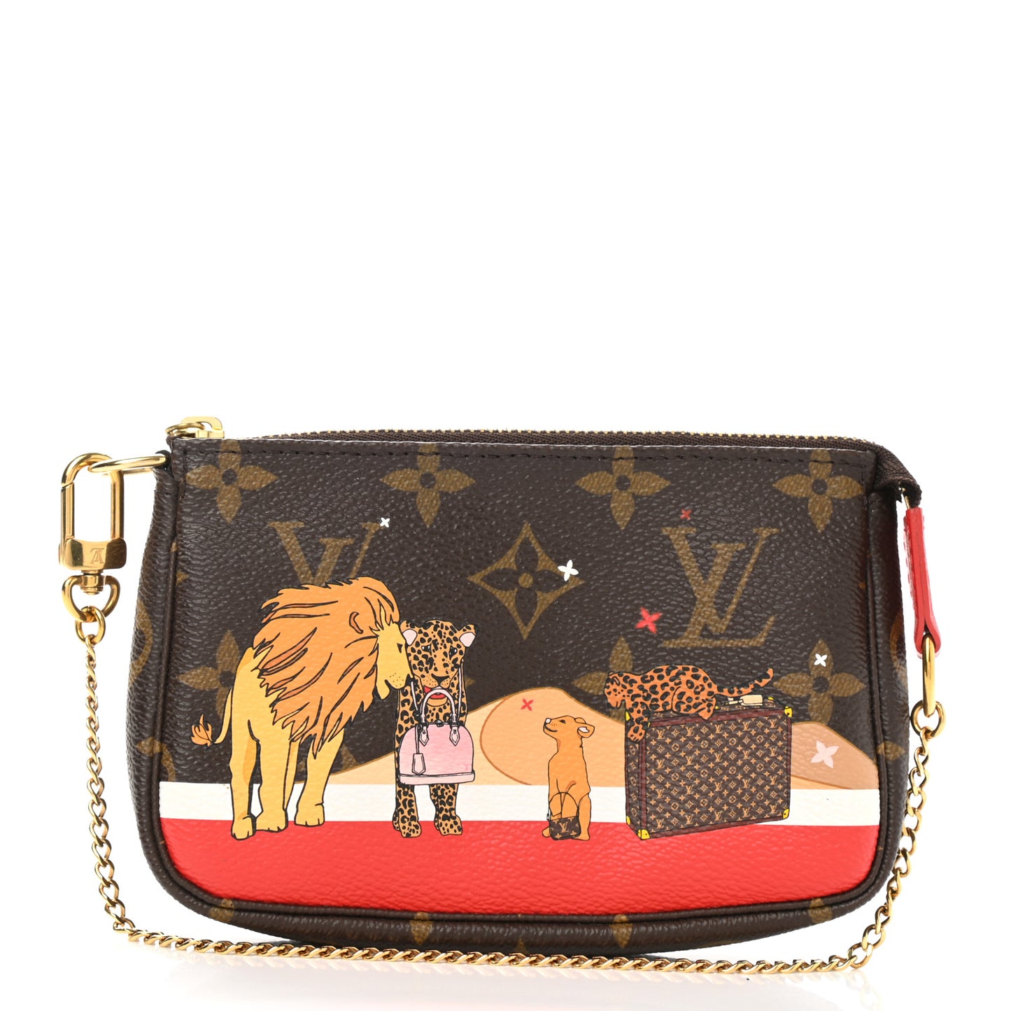 Monogram 2018 Christmas Animation Mini Cats Pochette Accessories