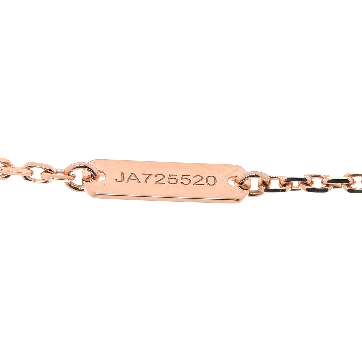 18K Rose Gold Gray Mother of Pearl Vintage Alhambra Pendant Necklace