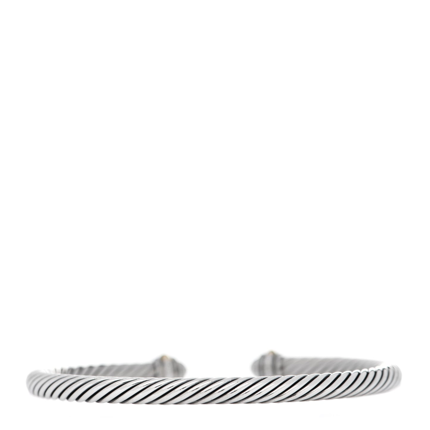 Sterling Silver 18K Yellow Gold 4mm Cable Classics Bracelet