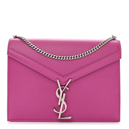 Saint Laurent Smooth Calfskin Monogram Cassandra Clasp Bag Electric Fuchsia 1 of 9