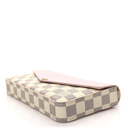 Louis Vuitton Damier Azur Calfskin Pochette Felicie Eau de Rose 8 of 8