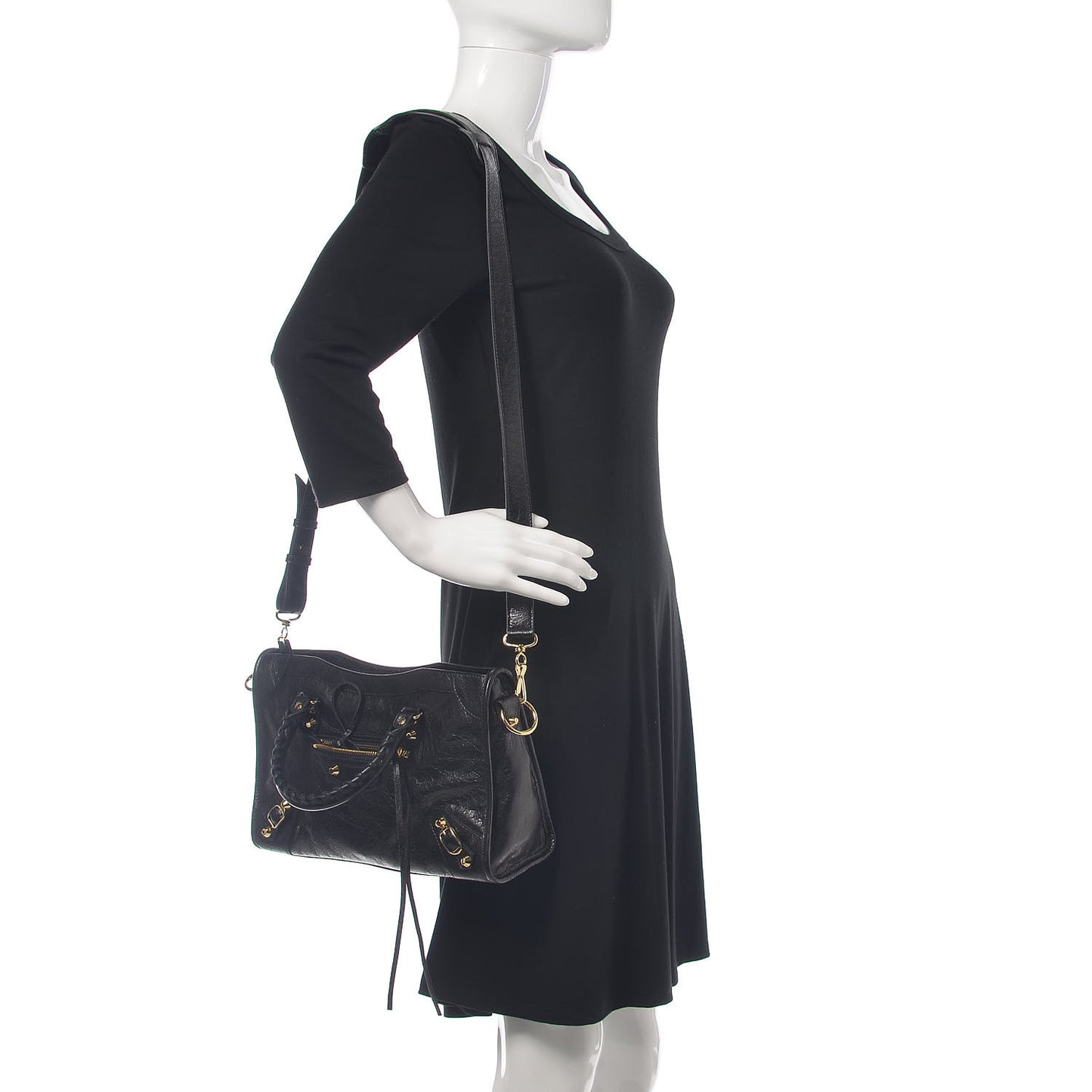 Agneau Classic Gold Hardware S City Black